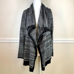 ANN TAYLOR Open Drape Marled Cardigan Sweater S